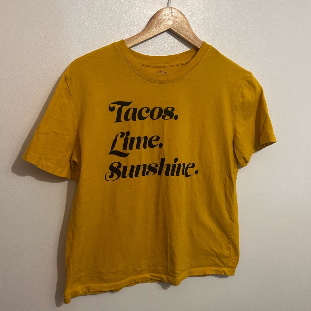 Tacos Lime Sunshine Tee Size S